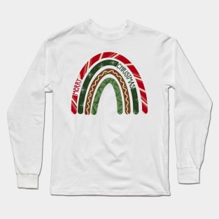 Merry Christmas Rainbow Long Sleeve T-Shirt